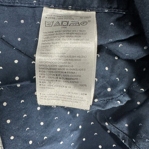 Banana Republic Shirt Mens Large Camden Fit Blue Cotton Custom Wash Button Up - Picture 7 of 10